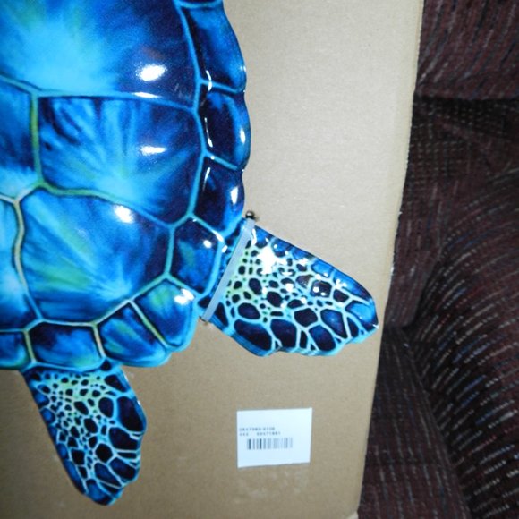 Chesapeake Bay Blue Ocean Metal Coastal Art Sea Turtle Wall Sculpture 🆕NWT! - Picture 4 of 9
